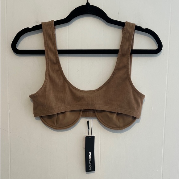 NWT Fashion Nova Tan Crop Top 29 - Picture 2 of 7